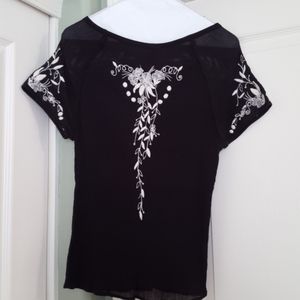 Anthropologie Floreat embroidered top